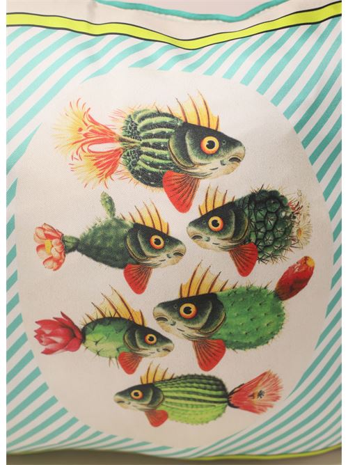 Cuscino decorativo con stampa pesci Laboratorio Capri | 45X45FOUKARDELBETOVAL